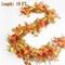 Fall Decor Artificial Maples Leaf Pumpkin Garland 10FT Autumn Maple Vines Garland Thanksgiving Halloween Harvest Decorations for Home Porch Mantle Fireplace Farmhouse Outdoor Indoor (10FT,Maple)